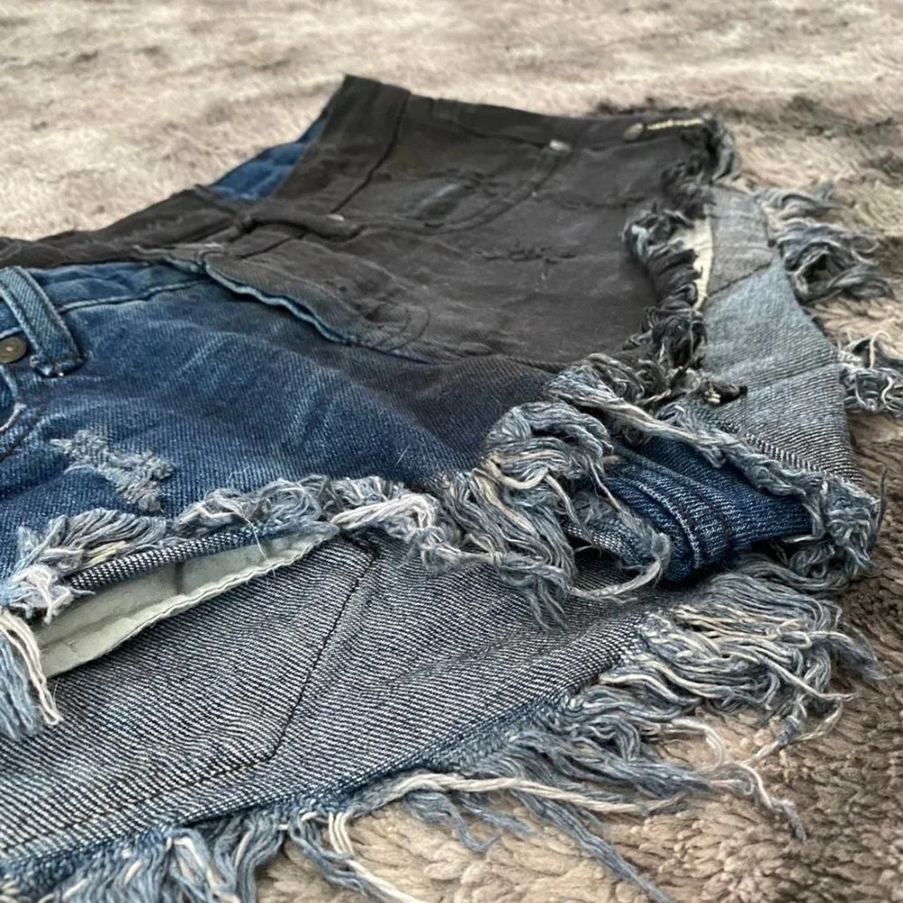 One Teaspoon Half Dye Rollers Cutoff Shorts